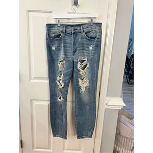 Judy Blue Boyfriend Fit Distressed Jeans sz 14W EUC